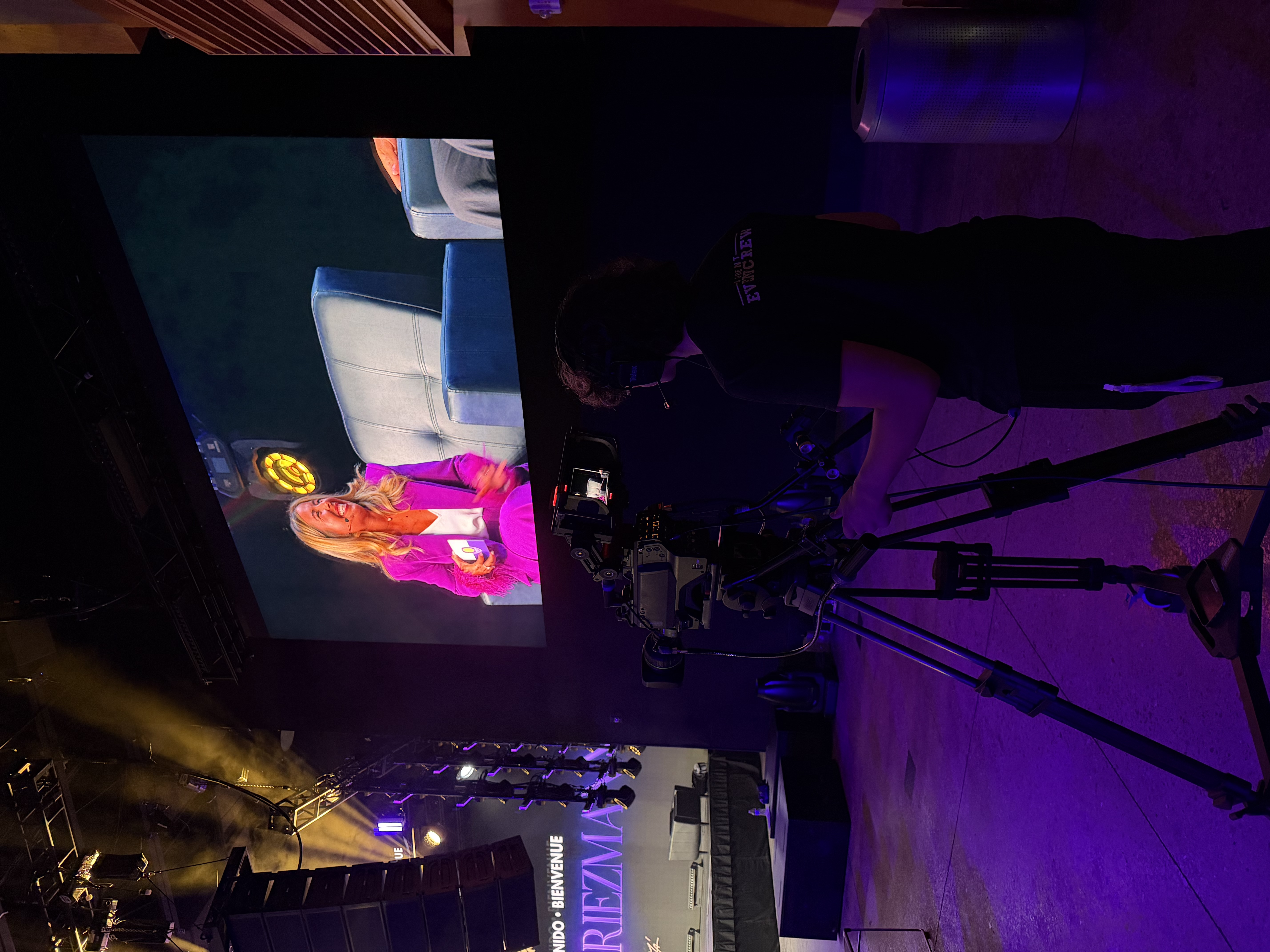 Camera shot on program at an awards show